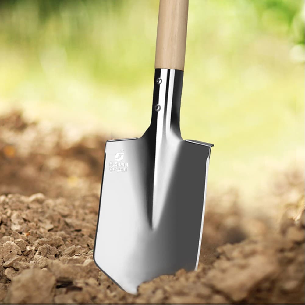 ALSANIDI, Stainless Steel Creek Shovel, Red, Size 57 Cm