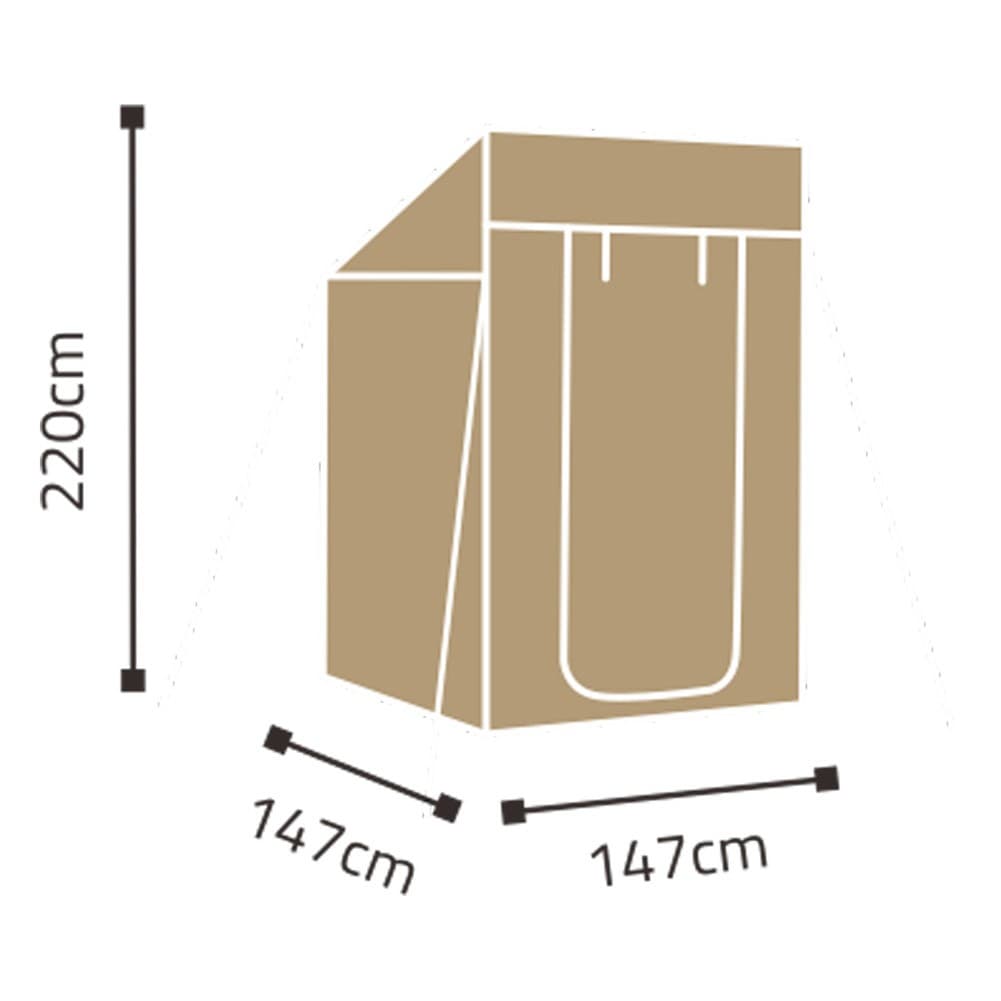 ALSANIDI, Inflatable shower tent, Kaki, Size 1470*1470*225 Cm