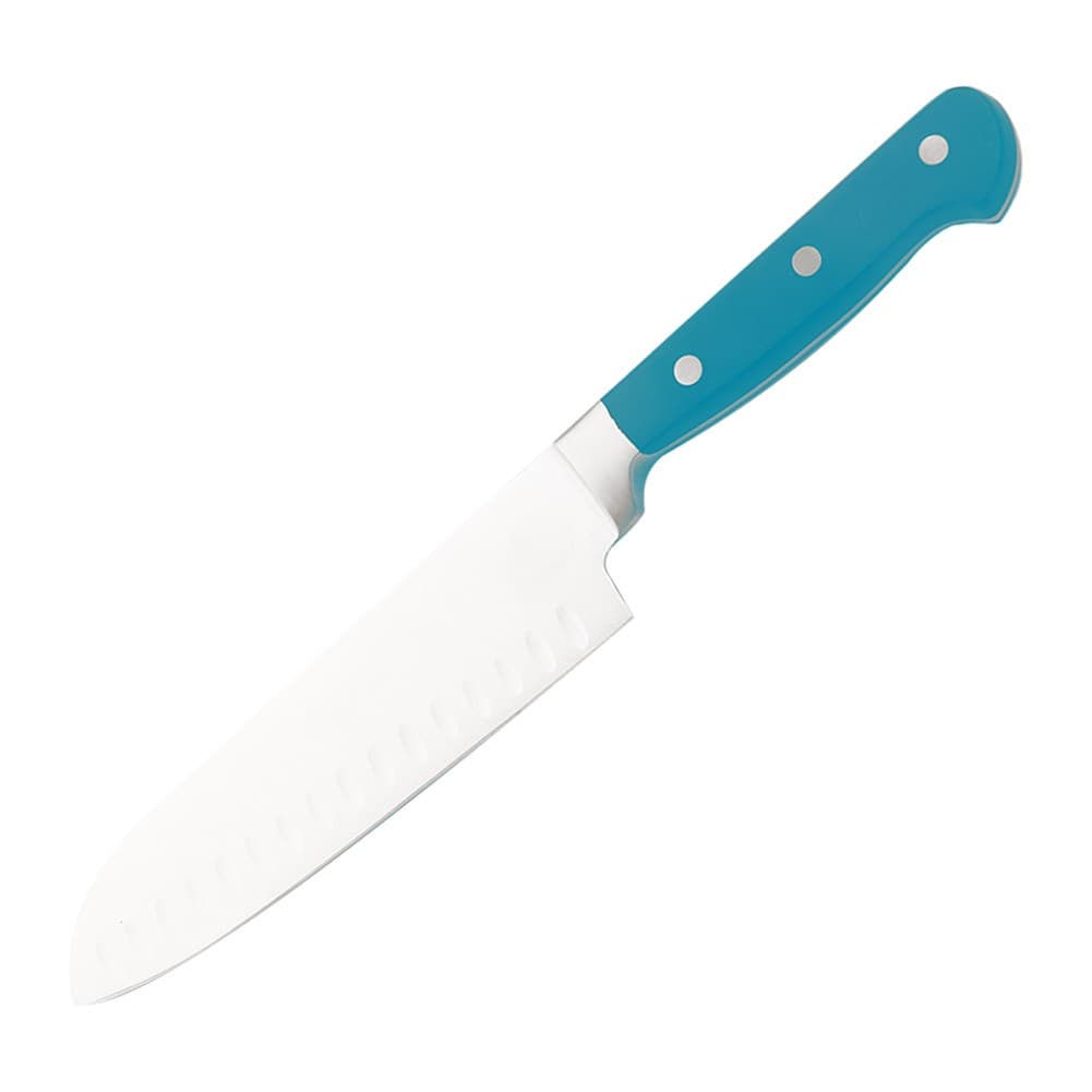 ALSANIDI, Butcher Stainless steel knife, Kitchen knife, Turquoise, Size 7.75 inch