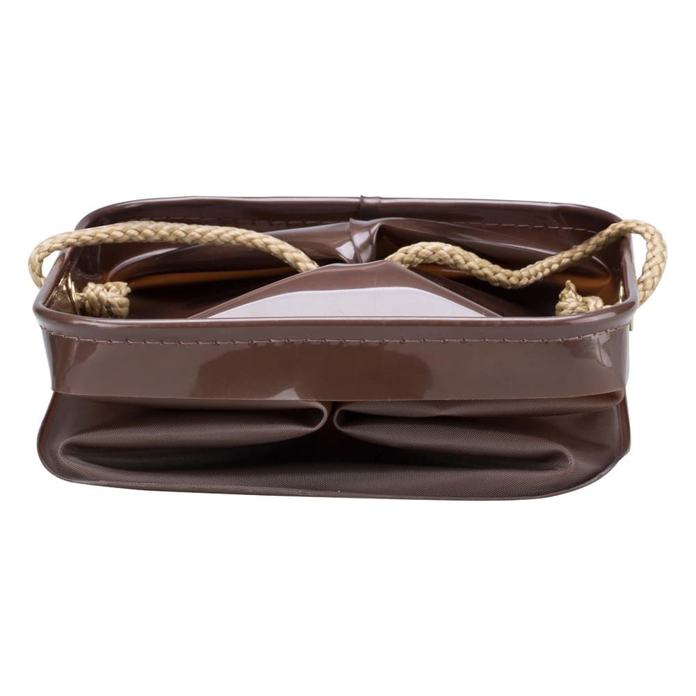 ALSANIDI, Foldable Camping platewashing Bucket, Foldable PVC water paiL, Coffee Brown, Size 20 Cm