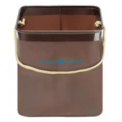 ALSANIDI, Foldable Camping platewashing Bucket, Foldable PVC water paiL, Coffee Brown, Size 22 Cm