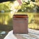 ALSANIDI, Foldable Camping platewashing Bucket, Foldable PVC water paiL, Coffee Brown, Size 22 Cm