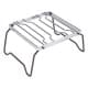 ALSANIDI, Portable Outdoor Burner Stand, Portable mini barbecue charcoal grill for picnics, Silver*Brown, Size 25*25 Cm