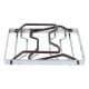 ALSANIDI, Portable Outdoor Burner Stand, Portable mini barbecue charcoal grill for picnics, Silver*Brown, Size 25*25 Cm
