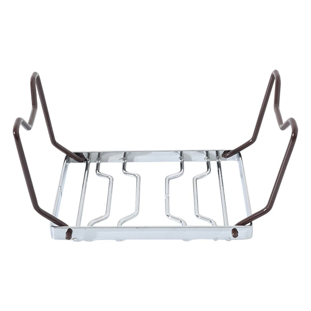 ALSANIDI, Portable Outdoor Burner Stand, Portable mini barbecue charcoal grill for picnics, Silver*Brown, Size 25*25 Cm