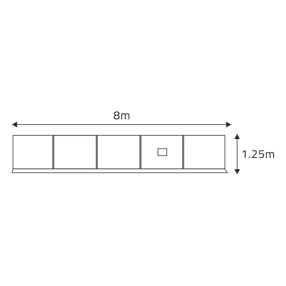 ALSANIDI, Outdoor windbreak for trips, Kaki, Size 800*125 Cm