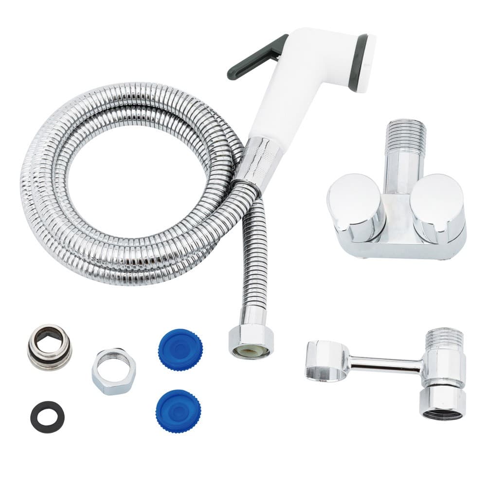 ALSANIDI, Travel Bidet, Travel Bidet and Ablution Sprayer, White, Size 1.5 Metre