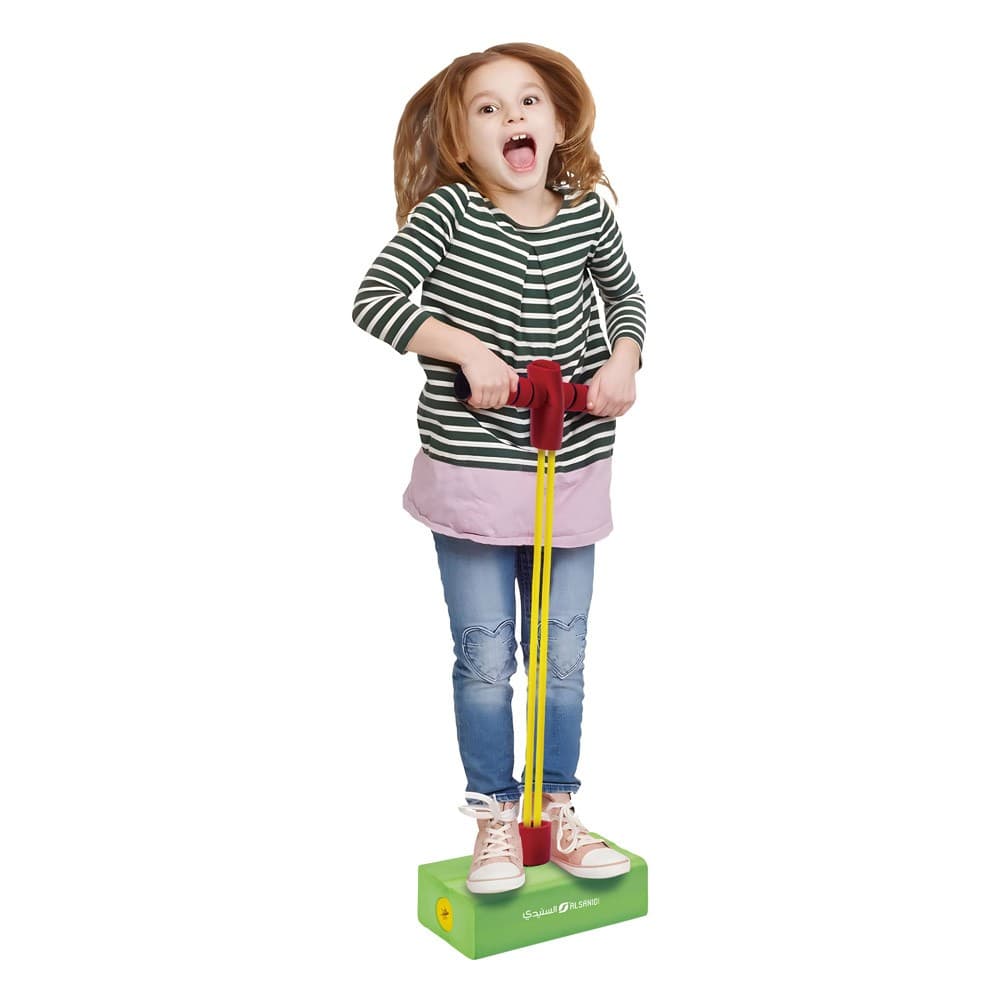 ALSANIDI, Kids jumping game, Children's game, Green, Size L:22* W:10* H:40 Cm