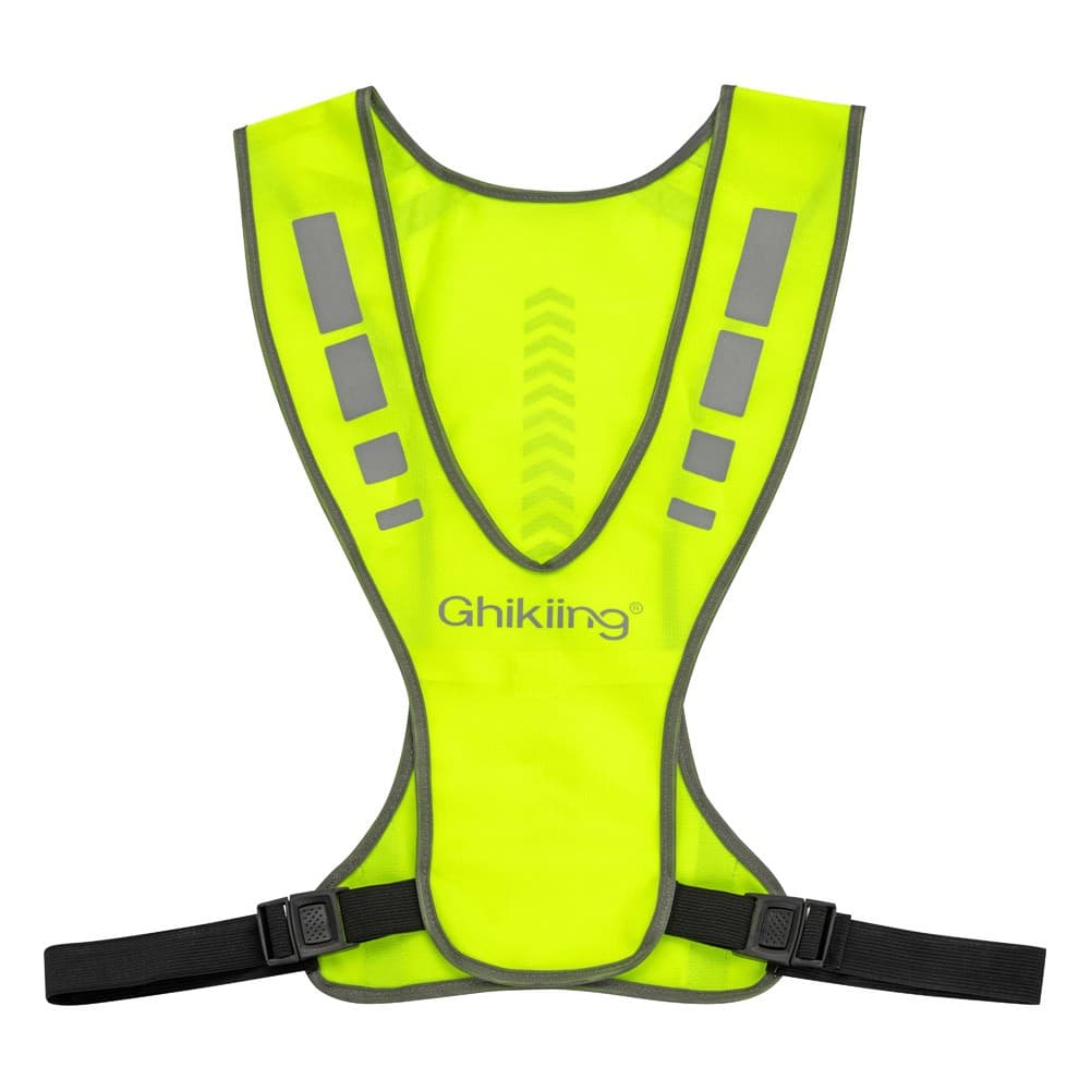 GHIKING, Reflective vest, Waistcoat, Green, Size L:50*W:35 Cm
