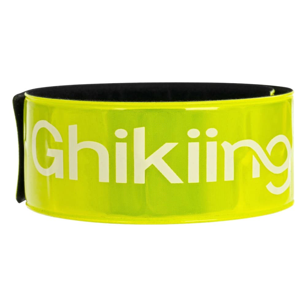 GHIKING, Reflective belt for bicycle, Bicycle belt, Green, Size L:43*W:3. Cm