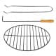 CMP, Mobile grill, Outdoor grill, Black, Size L:43*W:38*H55.5 Cm