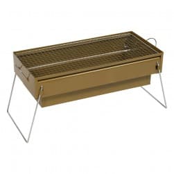 ALSANIDI, Mobile grill, Outdoor grill, Gold, Size L:50*W:23*H25 Cm