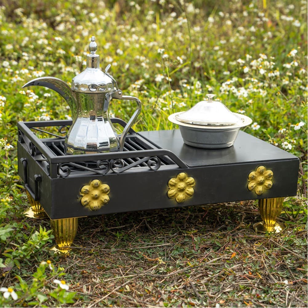 ALSANIDI, Mobile grill, Outdoor grill, Black, Size L:60*W:35*H24 Cm
