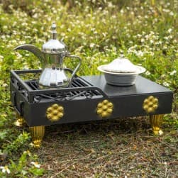 ALSANIDI, Mobile grill, Outdoor grill, Black, Size L:60*W:35*H24 Cm