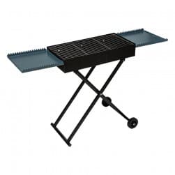 ALSANIDI, Mobile grill, Outdoor grill, Black, Size L:60+30*2*W:30*H70 Cm