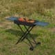 ALSANIDI, Mobile grill, Outdoor grill, Black, Size L:60+30*2*W:30*H70 Cm