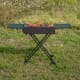 ALSANIDI, Mobile grill, Outdoor grill, Black, Size L:60+30*2*W:30*H77 Cm