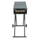 ALSANIDI, Mobile grill, Outdoor grill, Black, Size L:60+30*2*W:30*H77 Cm