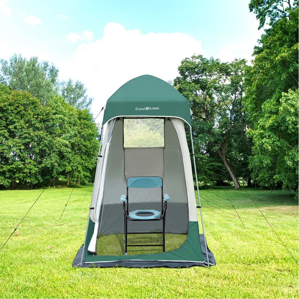 ALSANIDI, Portable Camping Toilet, Travel Toilet, Green*Gray, Size 140*140*220 Cm