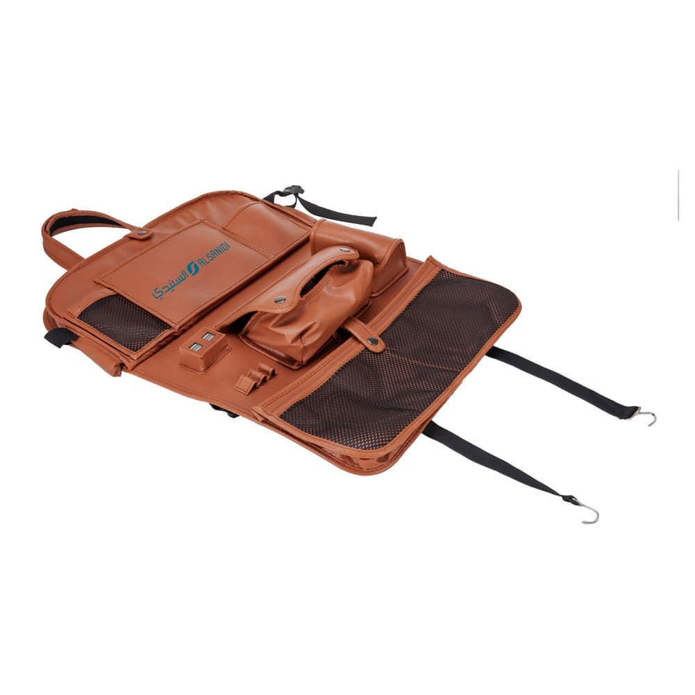 ALSANIDI, Car seat Organizer, Back Mattress Car Organizer, Brown, Size 60*45*12Cm