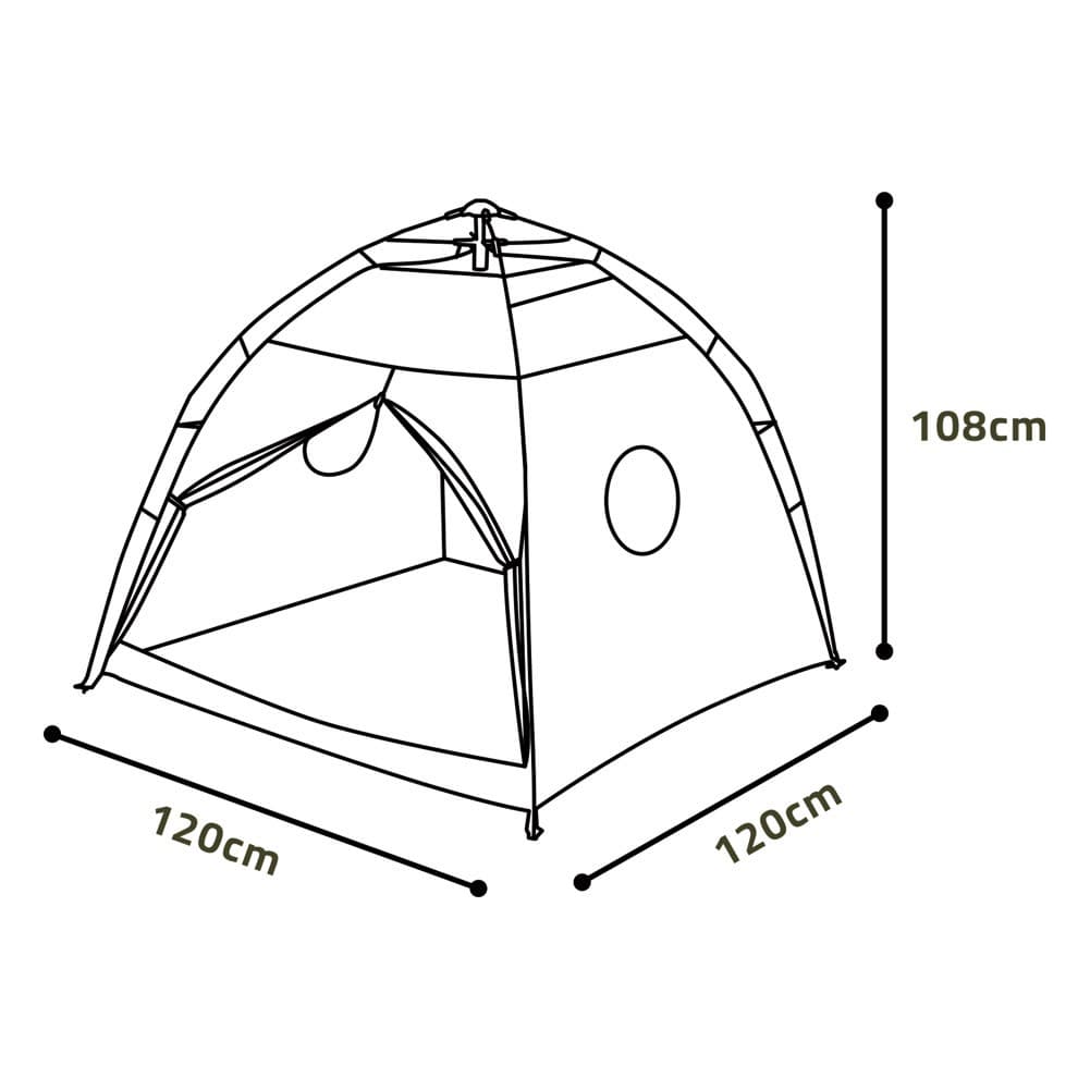 DPT, Foldable children's tent, Trips Tent, Pink, Size 120*120*108 Cm