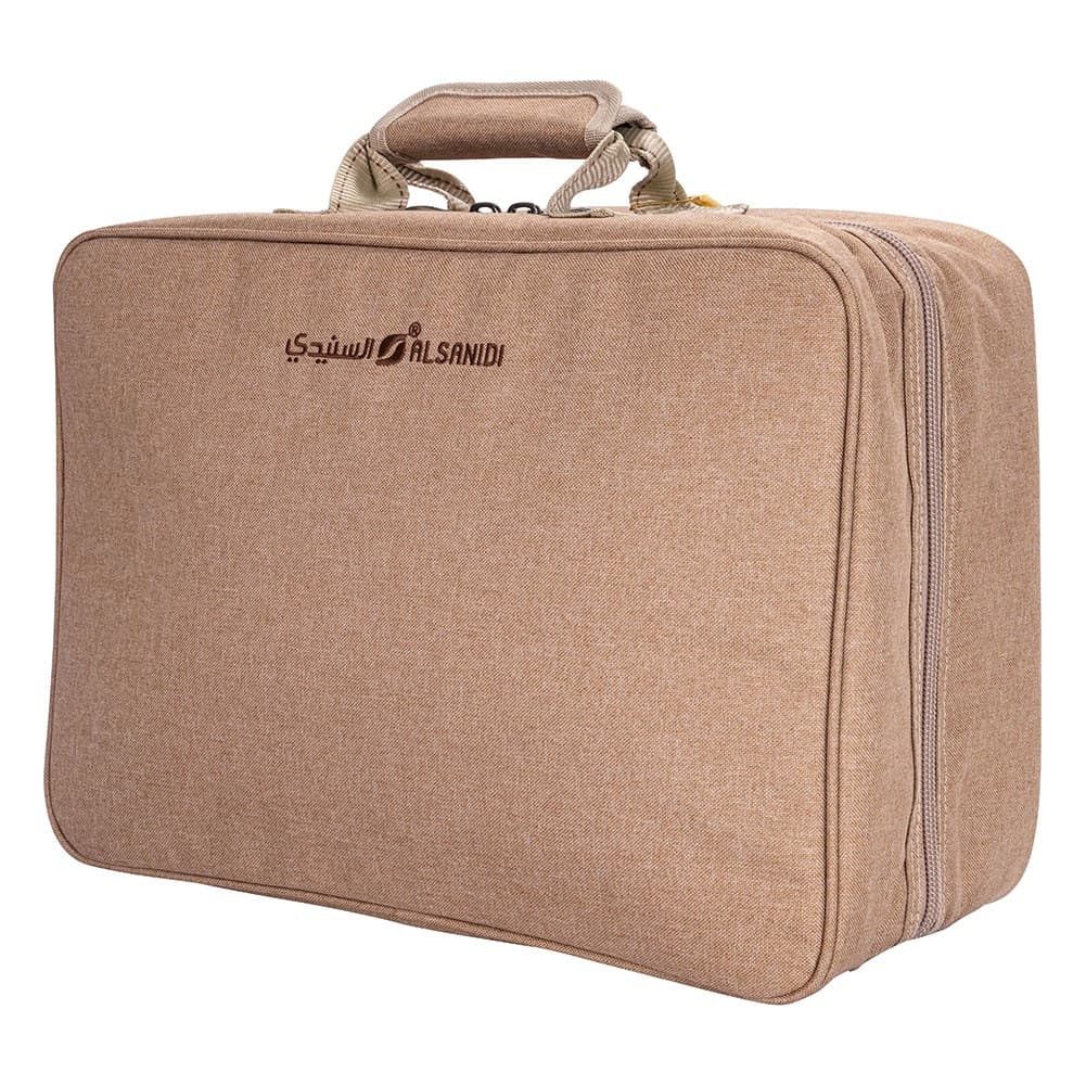 ALSANIDI, Al Wessam tea and coffee bag for trips, Camping bag, Woody, Size 40*28*20Cm