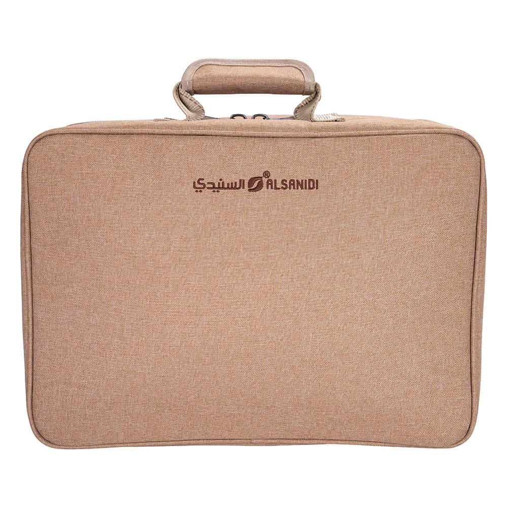 ALSANIDI, Al Wessam tea and coffee bag for trips, Camping bag, Woody, Size 40*28*20Cm