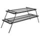 ALSANIDI, Foldable Iron Utensils Drying Table, Two Floors Table, Black, Size90*31.5*6.5Cm