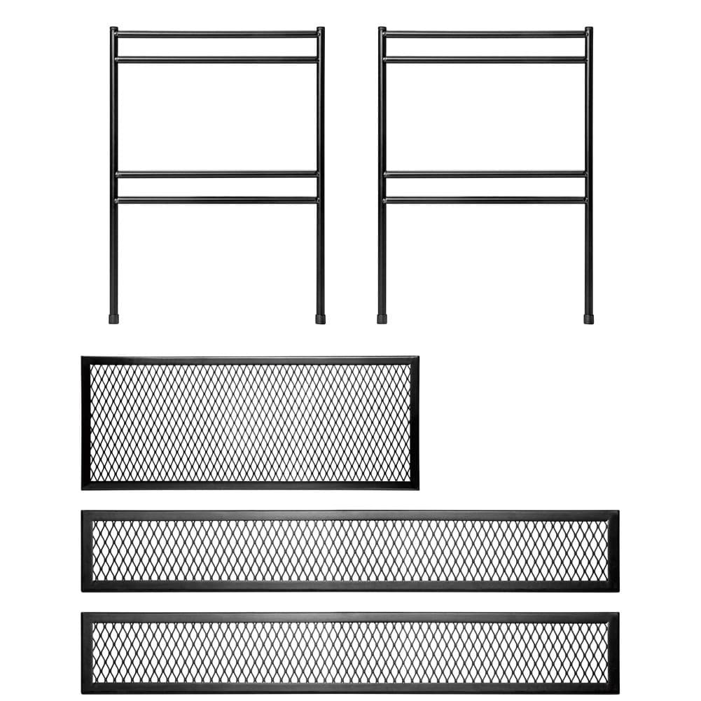 ALSANIDI, Foldable Iron Utensils Drying Table, Two Floors Table, Black, Size90*31.5*6.5Cm