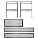 ALSANIDI, Foldable Iron Utensils Drying Table, Two Floors Table, Black, Size90*31.5*6.5Cm