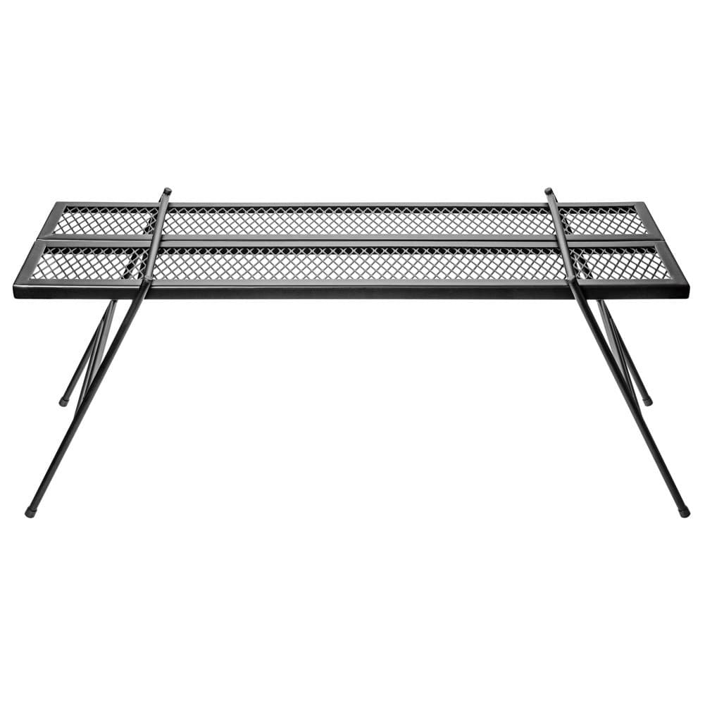 ALSANIDI, Foldable Iron Utensils Drying Table, Two Floors Table, Black, Size90*31.5*6.5Cm