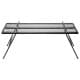 ALSANIDI, Foldable Iron Utensils Drying Table, Two Floors Table, Black, Size90*31.5*6.5Cm