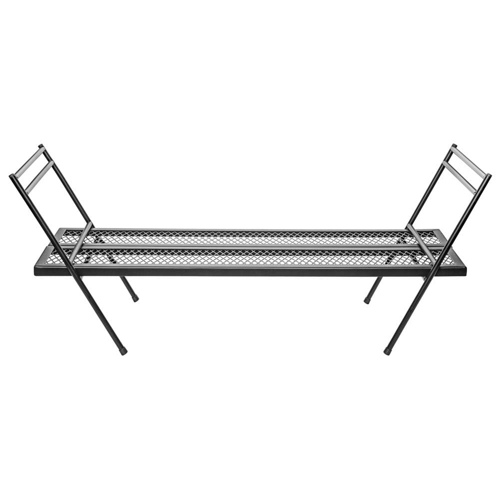 ALSANIDI, Foldable Iron Utensils Drying Table, Two Floors Table, Black, Size90*31.5*6.5Cm