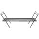ALSANIDI, Foldable Iron Utensils Drying Table, Two Floors Table, Black, Size90*31.5*6.5Cm