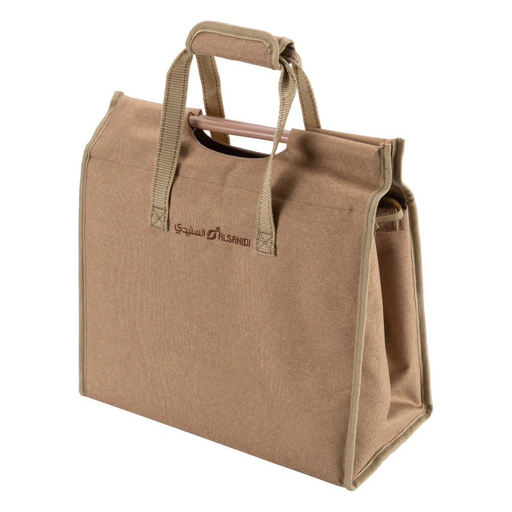 ALSANIDI, Insulated thermos bag for Picnics and trips, Camping thermos bag, Woody, Size 38*34*21Cm