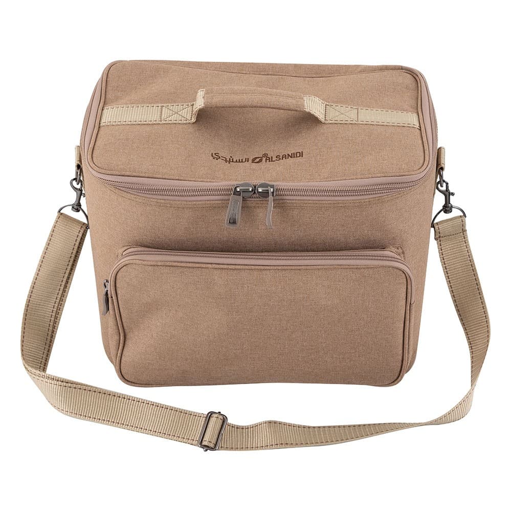 ALSANIDI, Al-Kuwait tea and coffee bag for trips, Camping bag, Woody, Size 37*24*31Cm