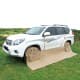 ALSANIDI, Wndbreak between two Wheel for all cars, Wheel windbreak, Woody, Size 235*117*25Cm