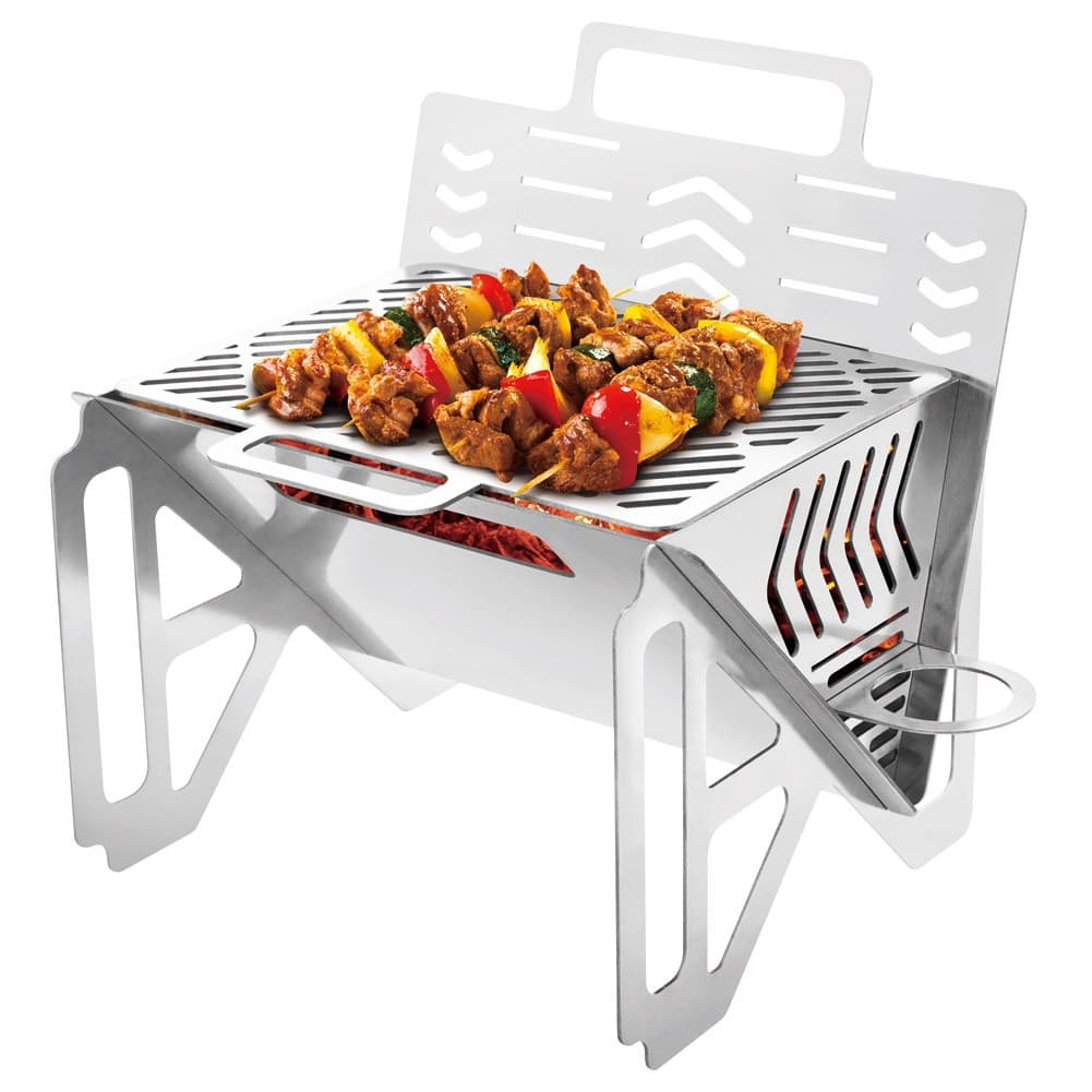 DPT, Portable BBQ stove, Charcoal BBQ Stove, Silver, Size27*20*24.5Cm