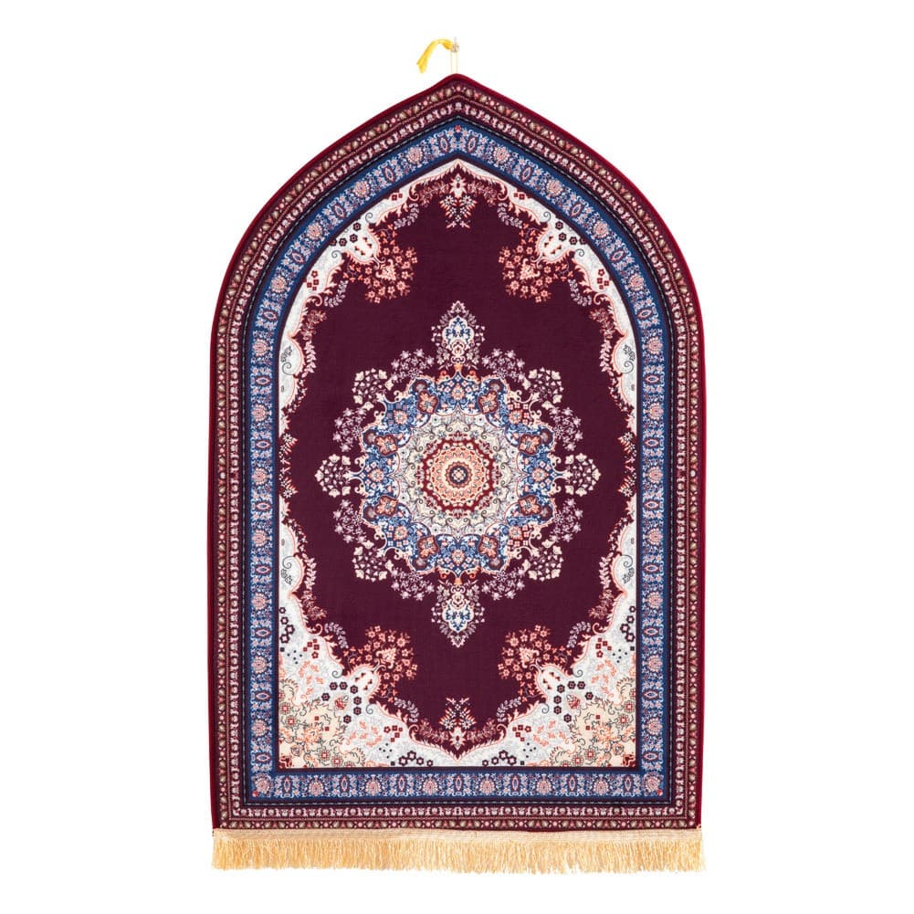 ALSANIDI, Memori Foam Prayer Rug, Comfortable Foam Prayer Rug, Red, Size 80*120 Cm