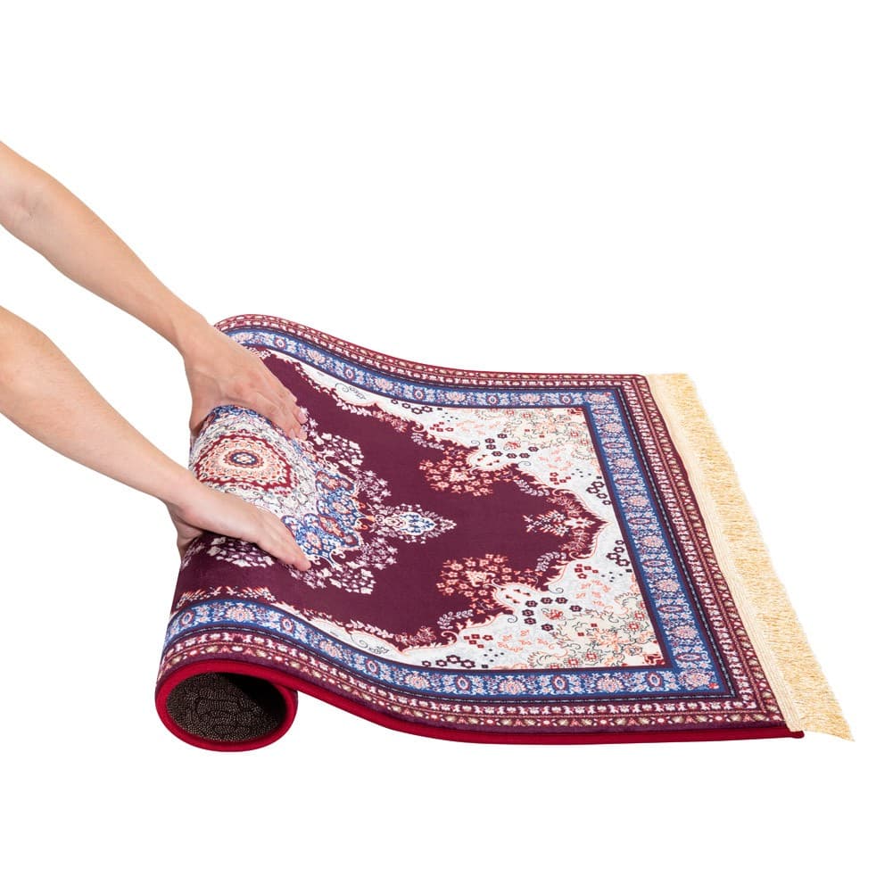 ALSANIDI, Memori Foam Prayer Rug, Comfortable Foam Prayer Rug, Red, Size 80*120 Cm