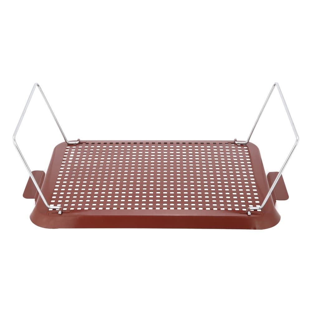 ALSANIDI, Galvanized iron utensiL drying table, Drying Rack, Brown, Size 50*30*17.5 Cm