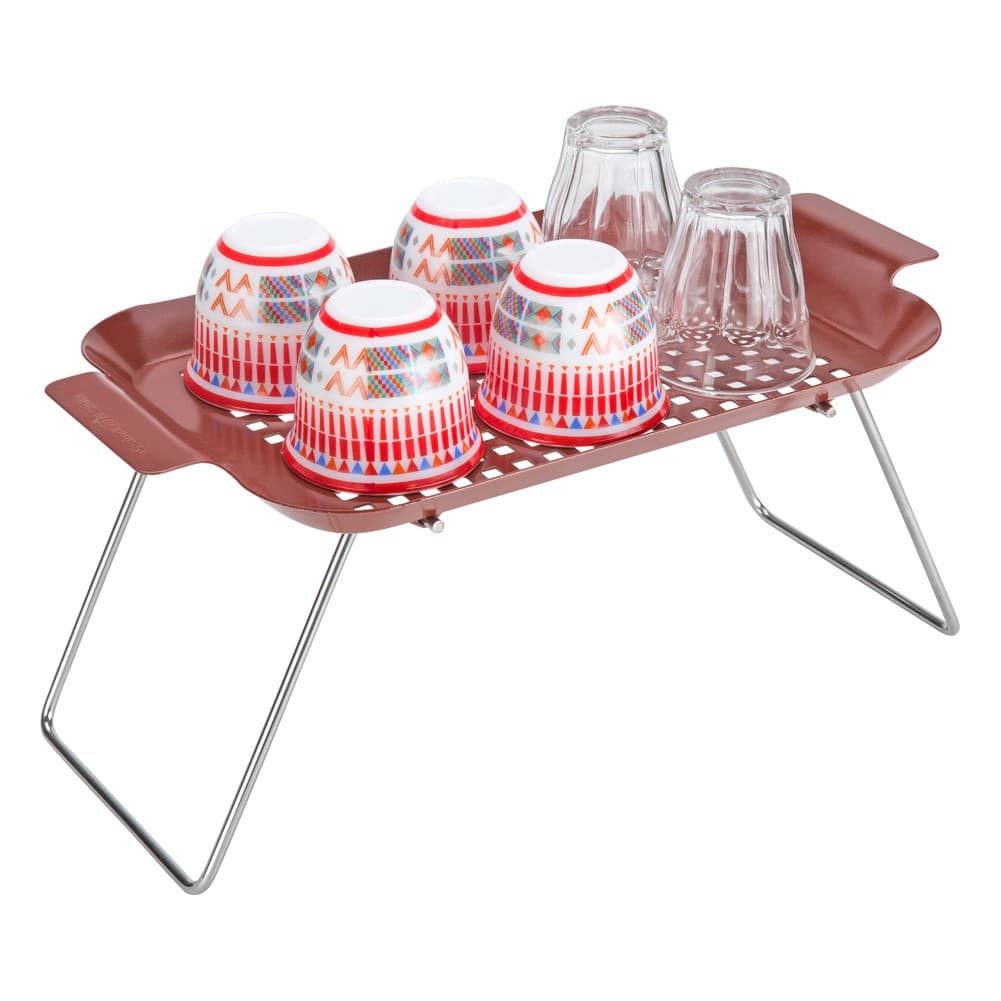 ALSANIDI, Galvanized iron utensiL drying table, Drying Rack, Brown, Size 33.5*18.5*15.3 Cm