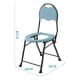 ALSANIDI, Portable Toilet Chair, Portable Toilet, Black*Turquoise, Size 48*38*82 Cm