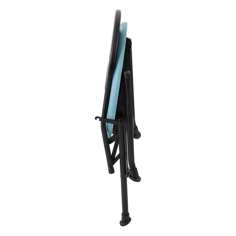 ALSANIDI, Portable Toilet Chair, Portable Toilet, Black*Turquoise, Size 48*38*82 Cm