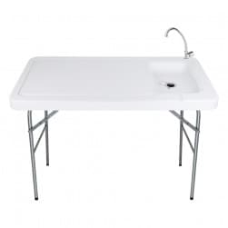 DPT, Camping Table with Basin, Camping Table, White, Size 59*115*93 Cm