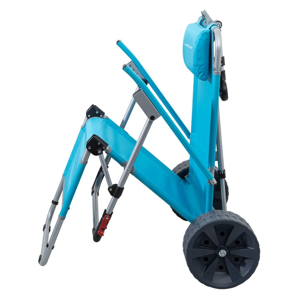 ALSANIDI, Chair with Garden Cart, Foldable transport Cart, Blue, Size145*73*61Cm