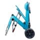 ALSANIDI, Chair with Garden Cart, Foldable transport Cart, Blue, Size145*73*61Cm