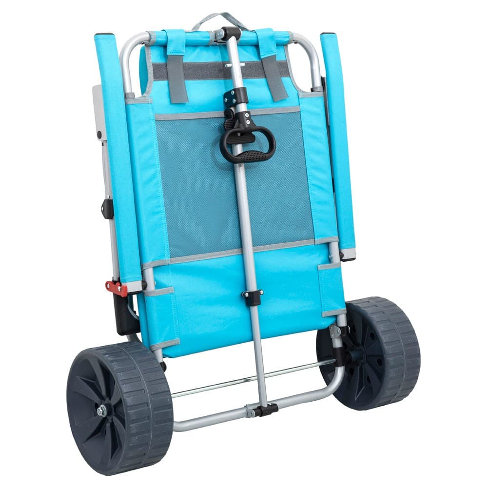 ALSANIDI, Chair with Garden Cart, Foldable transport Cart, Blue, Size145*73*61Cm