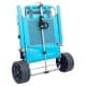 ALSANIDI, Chair with Garden Cart, Foldable transport Cart, Blue, Size145*73*61Cm
