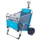 ALSANIDI, Chair with Garden Cart, Foldable transport Cart, Blue, Size145*73*61Cm